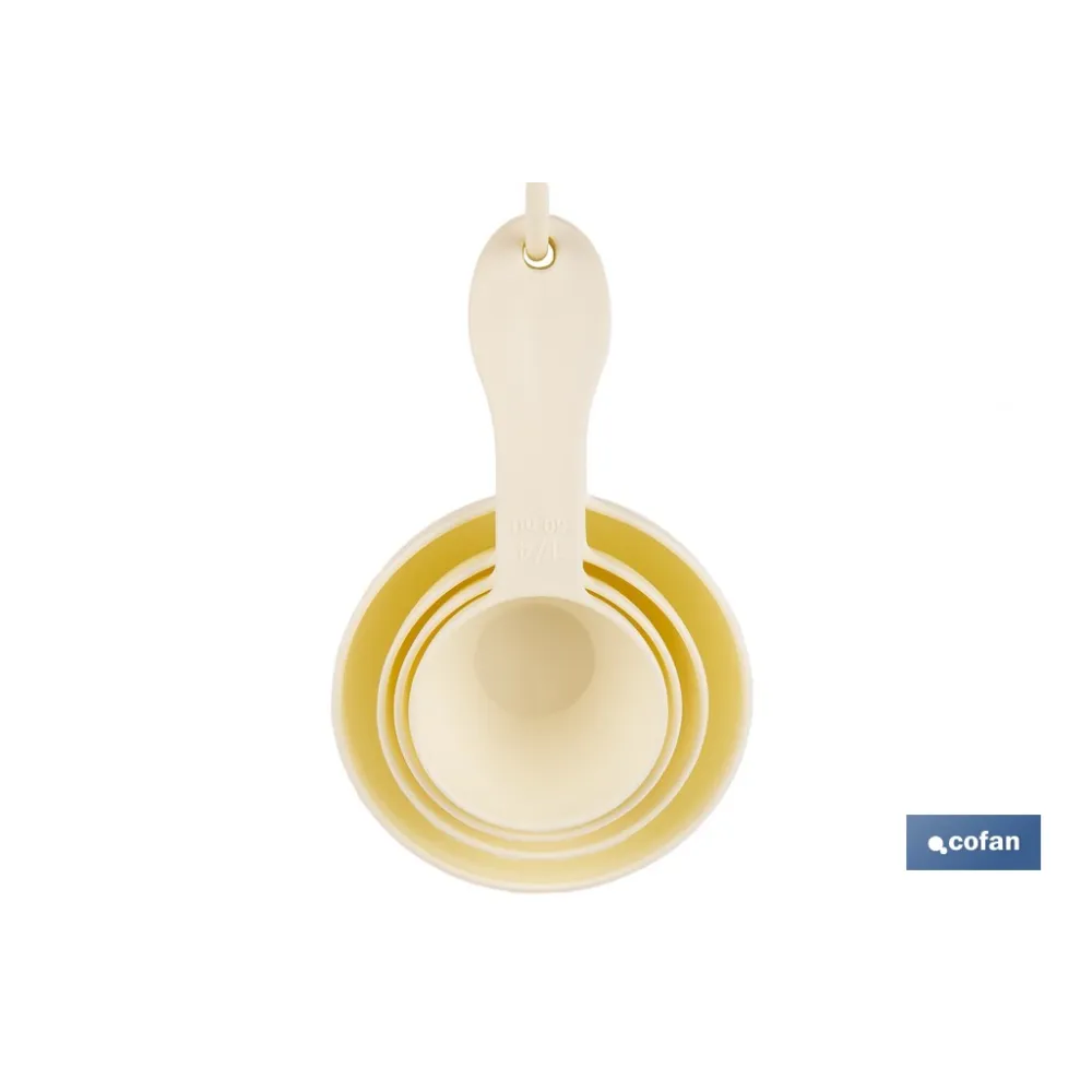 JUEGO DE 4 CUCHARAS MEDIDORAS 60 ML, 80 ML, 120 ML, 240 ML