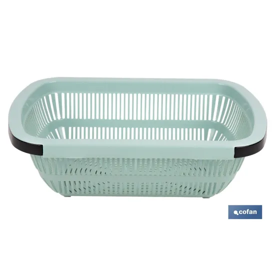 ESCURRIDOR RECTANGULAR EXTENSIBLE VERDE 50,5 X 24,5 X 11,5 CM