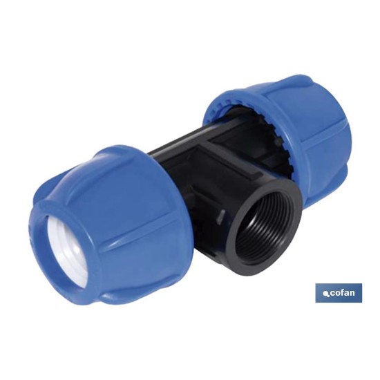 TE 90° ROSCA HEMBRA PP PN16 40 X 3/4 X 40