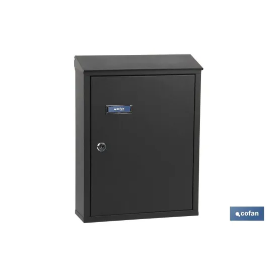 BUZÓN CORREO EXTERIOR NEGRO MODELO POST 385x290x100mm