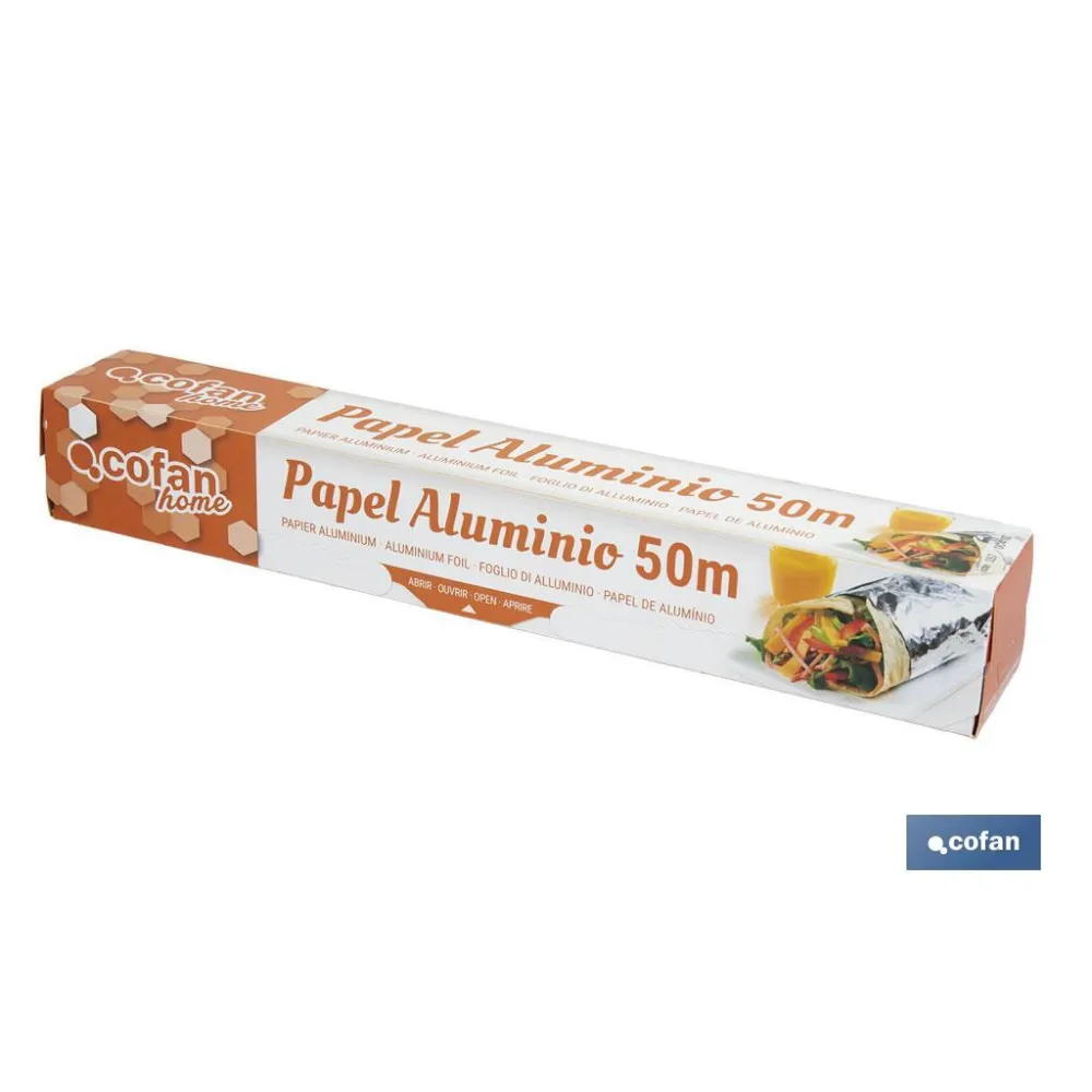PAPEL ALUMINIO DOMÉSTICO 50M