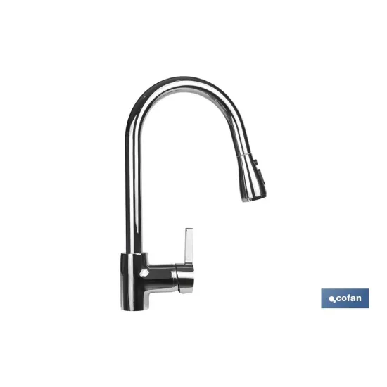 GRIFO COCINA MONOMANDO CON DUCHA 40 MM