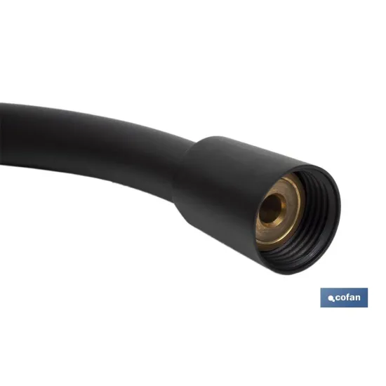 FLEXO DUCHA PVC NEGRO MATE 1.5 M