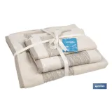 JUEGO DE 3 TOALLAS NATURE 600 G/M2  GAMA ALMA 30X50  50X100  70X140 CM