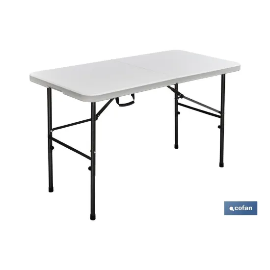 MESA PLEGABLE RECTANGULAR BLANCA 122x60x74 CM