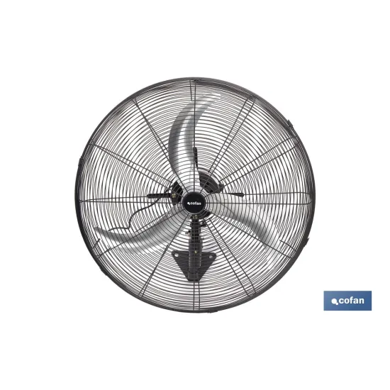 VENTILADOR INDUSTRIAL DE PARED OSCILANTE CON 3 VELOCIDADES Ø65 CM 200 W