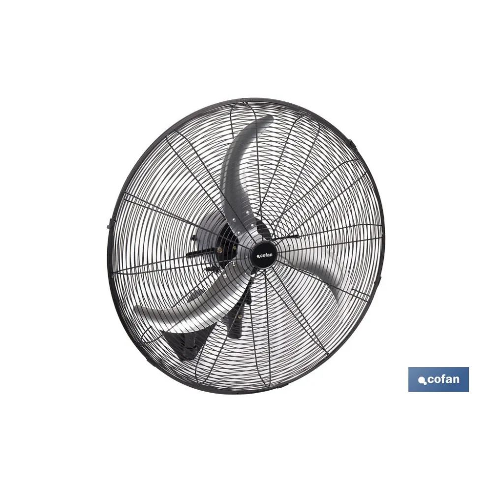 VENTILADOR INDUSTRIAL DE PARED OSCILANTE CON 3 VELOCIDADES Ø65 CM 200 W