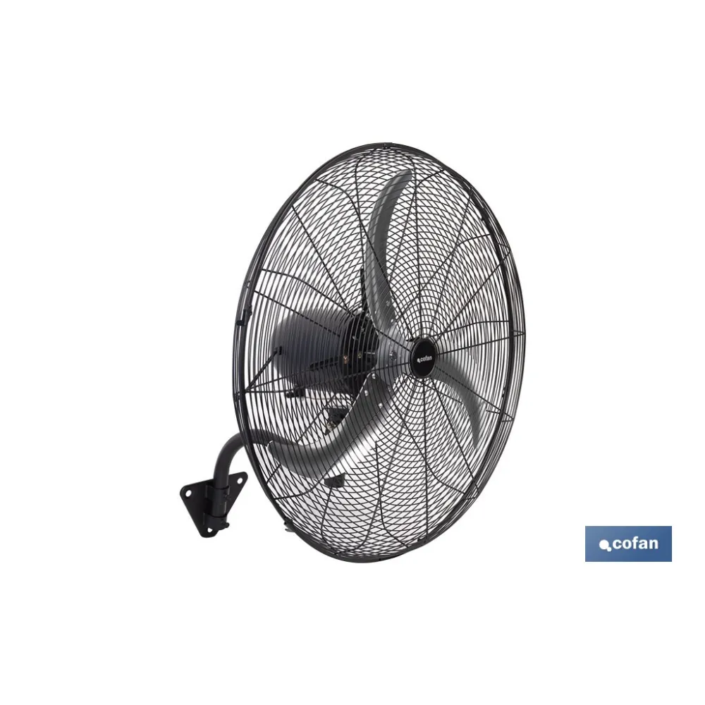 VENTILADOR INDUSTRIAL DE PARED OSCILANTE CON 3 VELOCIDADES Ø65 CM 200 W
