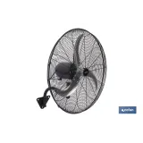 VENTILADOR INDUSTRIAL DE PARED OSCILANTE CON 3 VELOCIDADES Ø65 CM 200 W