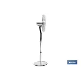 VENTILADOR DE PIE OSCILANTE GRIS METALIZADO OSCILANTE CON 3 VELOCIDADES Y TEMPORIZADOR Ø45 CM 70 W