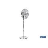 VENTILADOR DE PIE OSCILANTE GRIS METALIZADO OSCILANTE CON 3 VELOCIDADES Y TEMPORIZADOR Ø45 CM 70 W