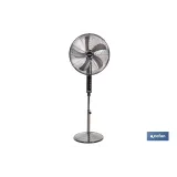 VENTILADOR DE PIE OSCILANTE GRIS PLOMO OSCILANTE CON 3 VELOCIDADES Y TEMPORIZADOR Ø45 CM 70 W