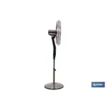 VENTILADOR DE PIE OSCILANTE GRIS PLOMO OSCILANTE CON 3 VELOCIDADES Y TEMPORIZADOR Ø45 CM 70 W