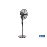 VENTILADOR DE PIE OSCILANTE GRIS PLOMO OSCILANTE CON 3 VELOCIDADES Y TEMPORIZADOR Ø45 CM 70 W
