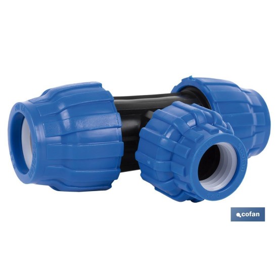 TE 90° REDUCIDA PP PN16 63 X 40 X 63