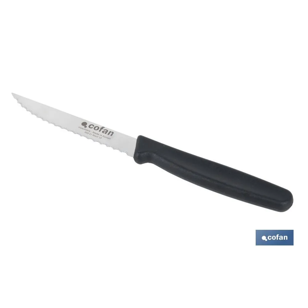 PACK DE 25  CUCHILLOS DE COCINA MICRODENTADO 10,5 cm