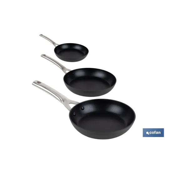 PACK DE 3 SARTENES FULL INDUCCIÓN ALUMINIO FORJADO 20 24 28 CM