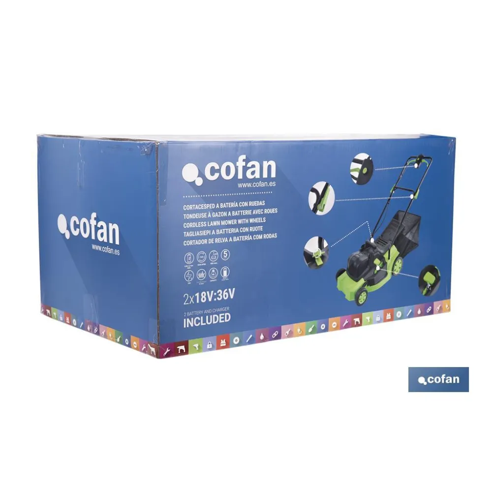 CORTACESPED ELÉCTRICO CON RUEDAS REACONDICIONADO 36V 3200 RPM 5 POSICIONES DE CORTE