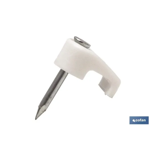 GRAPA PLÁSTICO CABLE PLANO 7,3X4,1MM