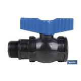VÁLVULA DE BOLA ROSCA M-H PP PN16 1 1/2 x 1 1/2