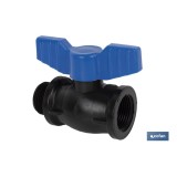VÁLVULA DE BOLA ROSCA M-H PP PN16 3 x 3