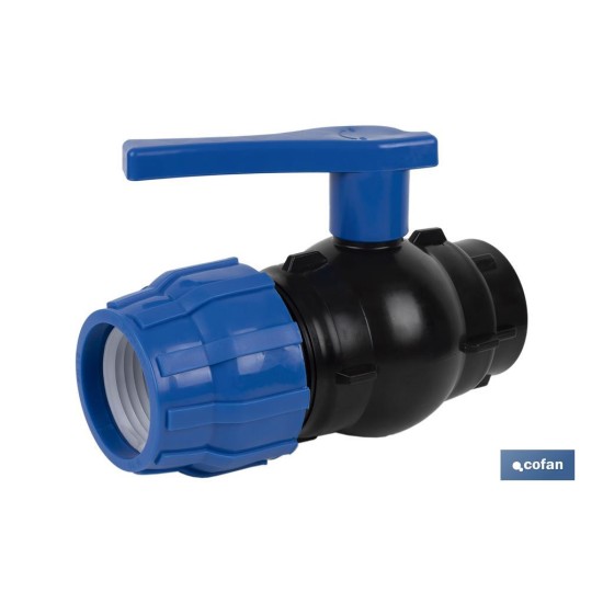 ENLACE VÁLVULA DE BOLA ROSCA HEMBRA PP PN16 40 x 1 1/4 VENTA UNITARIA
