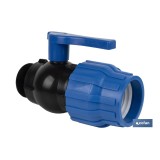 ENLACE VÁLVULA DE BOLA ROSCA MACHO PP PN16 25 x 3/4 VENTA UNITARIA
