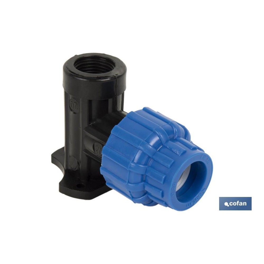 CODO 90° GRIFO ROSCA HEMBRA PP PN16 20 x 3/4 VENTA UNITARIA