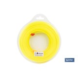 HILO CUADRADO DE NYLON PARA DESBROZADORA 42 M X 3 MM