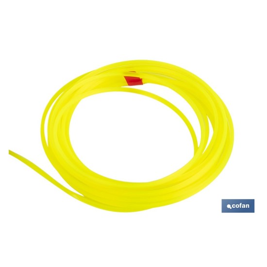 HILO CUADRADO DE NYLON PARA DESBROZADORA 42 M X 3 MM