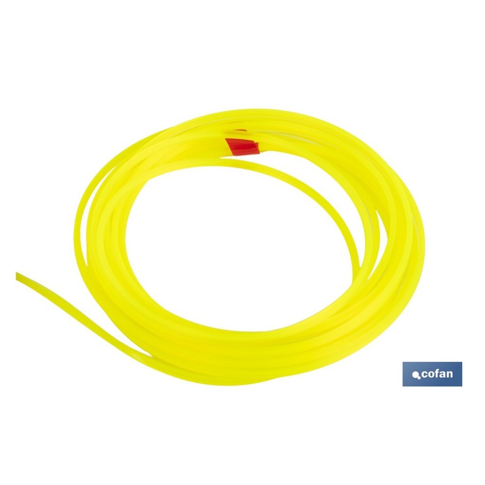 HILO CUADRADO DE NYLON PARA DESBROZADORA 42 M X 3 MM