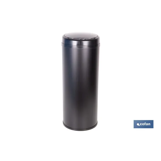 CUBO DE BASURA  NEGRO CON SENSOR Y CUBO INTERIOR 50 L 30,5 X 78 CM