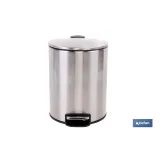 CUBO DE BASURA DE ACERO CON PEDAL Y CUBO INTERIOR 5 L 20,3 X 26,2 CM
