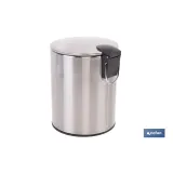 CUBO DE BASURA DE ACERO CON PEDAL Y CUBO INTERIOR 5 L 20,3 X 26,2 CM