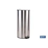 CUBO DE BASURA DE ACERO CON PEDAL Y CUBO INTERIOR 27 L 29,2 X 61,5 CM