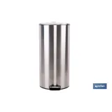 CUBO DE BASURA DE ACERO CON PEDAL Y CUBO INTERIOR 27 L 29,2 X 61,5 CM