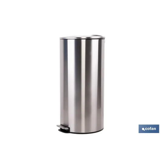 CUBO DE BASURA DE ACERO CON PEDAL Y CUBO INTERIOR 27 L 29,2 X 61,5 CM