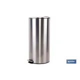 CUBO DE BASURA DE ACERO CON PEDAL Y CUBO INTERIOR 27 L 29,2 X 61,5 CM