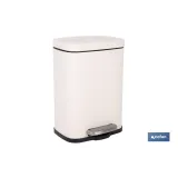 CUBO DE BASURA BEIGE CON PEDAL Y CUBO INTERIOR 5 L 21 X 18,5 X 30 CM