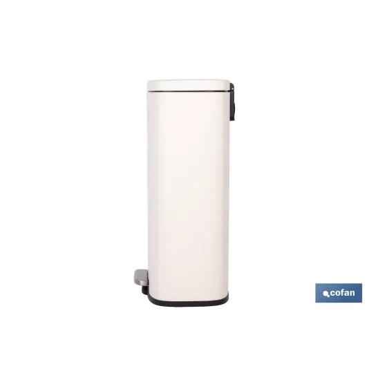 CUBO DE BASURA BEIGE CON PEDAL Y CUBO INTERIOR 30 L 34,2 X 29,3 X 63,5 CM