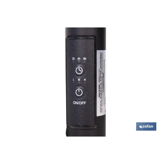 TOALLERO ELÉCTRICO NEGRO 80 W 68 X 53 X 10.5 CM IP44