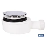 VÁLVULA SIFÓNICA DUCHA EXTRAPLANA CON SALIDA Ø32-40 MM Ø143 MM CON EMBELLECEDOR
