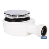 VÁLVULA SIFÓNICA DUCHA EXTRAPLANA CON SALIDA Ø32-40 MM Ø143 MM CON EMBELLECEDOR