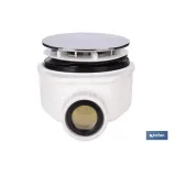 VÁLVULA SIFÓNICA DUCHA EXTRAPLANA CON SALIDA Ø32-40 MM Ø143 MM CON EMBELLECEDOR