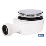 VÁLVULA SIFÓNICA DUCHA EXTRAPLANA CON SALIDA Ø32-40 MM Ø143 MM CON EMBELLECEDOR