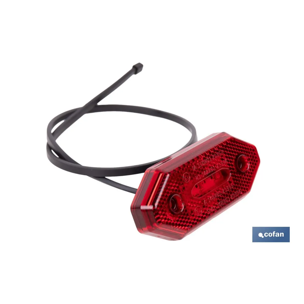 LUZ TRASERA LED CON REFLECTOR 12V/24V ROJA