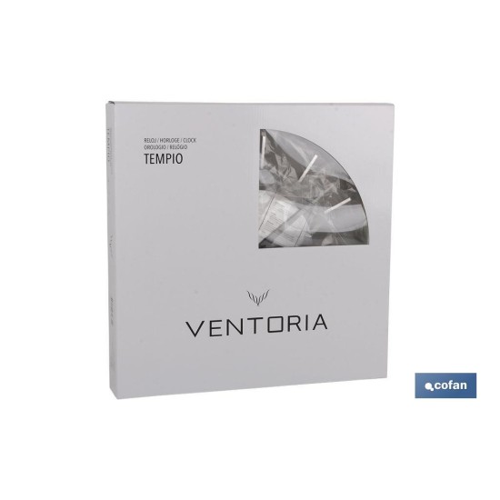 RELOJ DE PARED Ø40CM CRISTAL MODELO TEMPIO