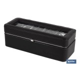 CAJA GUARDA RELOJES 6 UDS PIEL MARRÓN