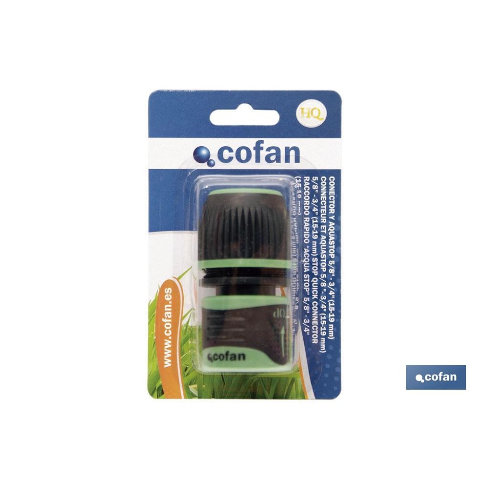 CONECTOR Y AQUASTOP 5/8 - 3/4 (15-19 mm)