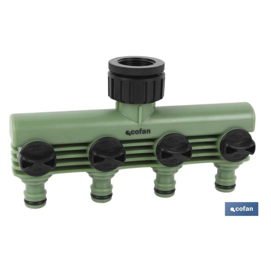 COLECTOR DE RIEGO 4 SALIDAS AJUSTABLES